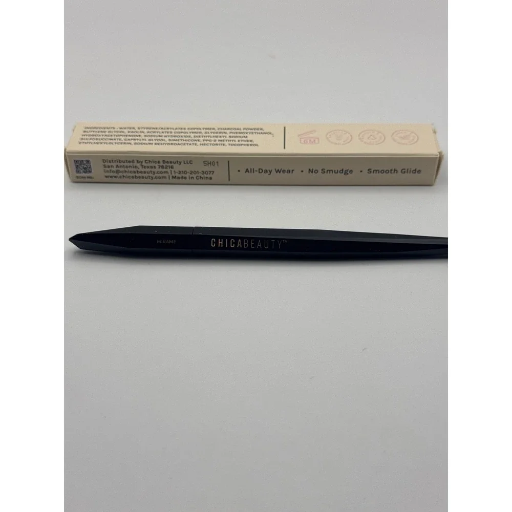 CHICABEAUTY‎ MIRAME Matte Black Liquid Eyeliner All Day Wear No Smudge BNIB